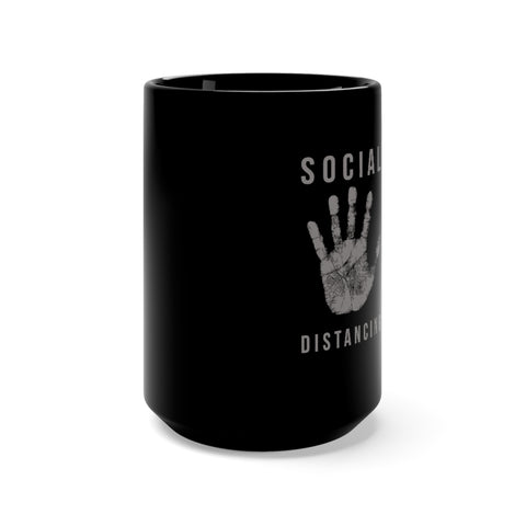 Copy of Social Distancing Black Mug 15oz for left-handers